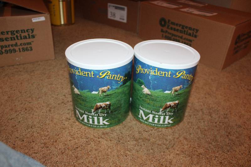 lot 27 image: Lot of (2) Cans of Provident Pantry Instant Nonfat Dry Milk