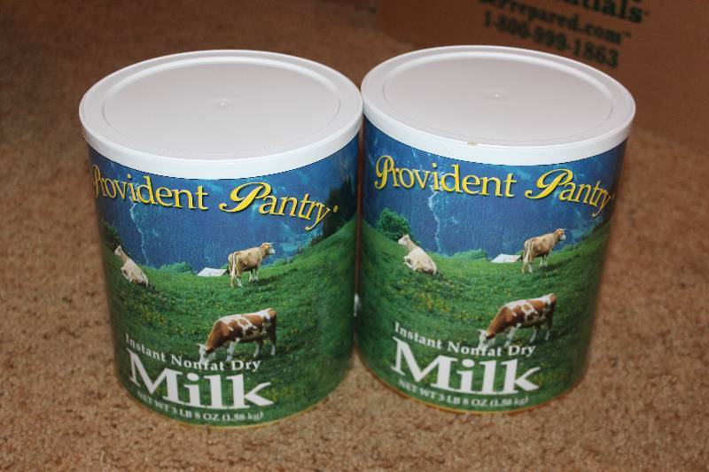 Lot Of 2 Cans Of Provident Pantry Instant Nonfat Dry Milk Eden