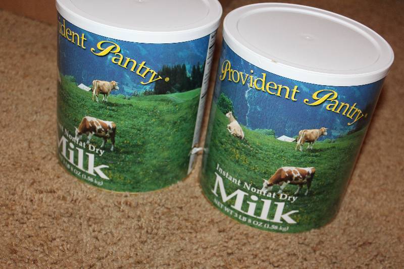 Lot Of 2 Cans Of Provident Pantry Instant Nonfat Dry Milk Eden