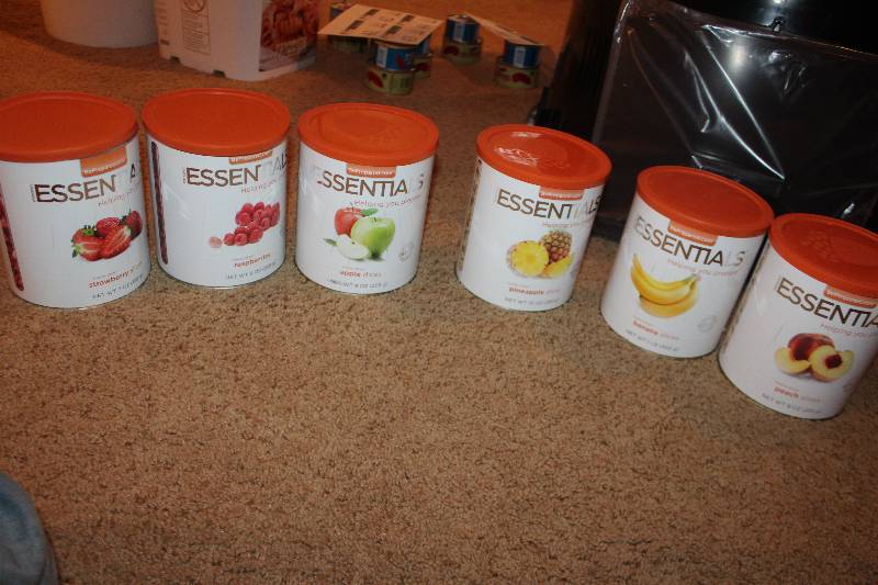 lot 38 image: Lot of (6) Cans of Essentials Dried Fruit