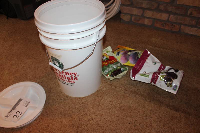 lot 22 image: Bucket of Dried Fruit