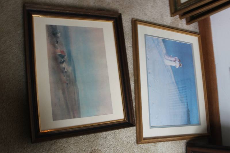 lot 93 image: Lot of (2) Framed Matted Wall Art