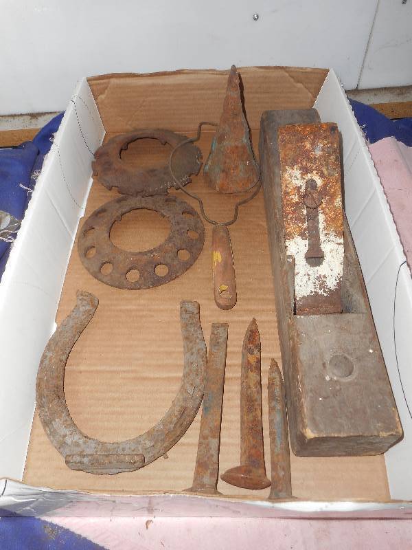ANTIQUE IRON AND WOOD
