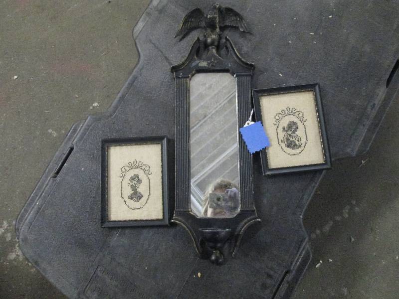 Vintage Crossstitch & Eagle Mirror...