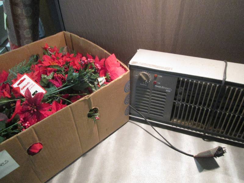 Electric Heater & Box of Artificial...