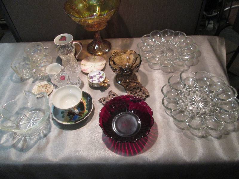 Serving Pieces and Assorted Glasswa...