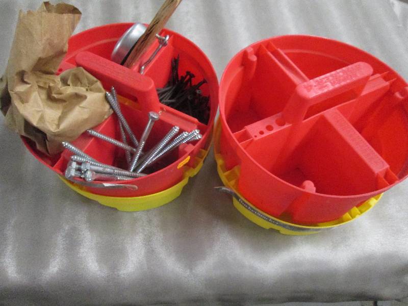 2 Bucket Stackers with hardware...