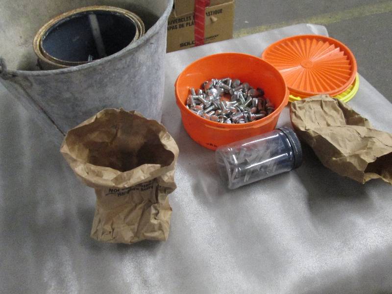 Tin Pail, Hardware including square...