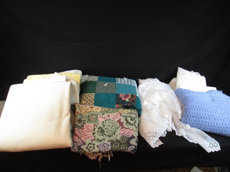 Large Group of Quilts, Blankets, Throws (Includes Mohair)