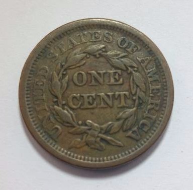 1855 Braided Hair Large Cent