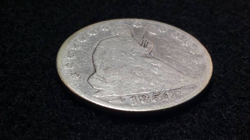 1854 Seated Liberty Silver Half Dollar