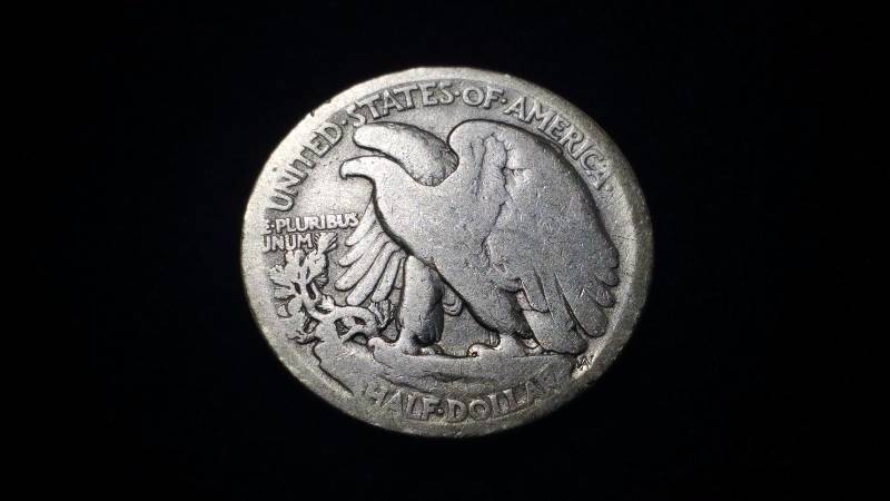 1916 D Obverse Mint Mark Silver Walking Liberty Half Dollar