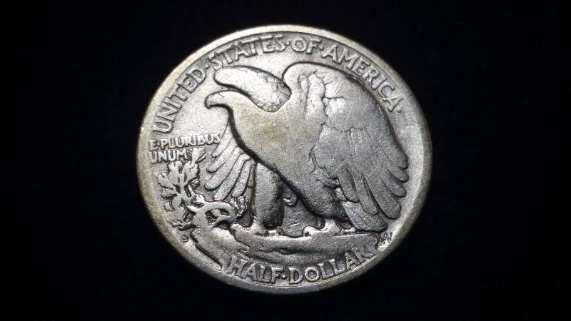 1921 S Silver Walking Liberty Half Dollar