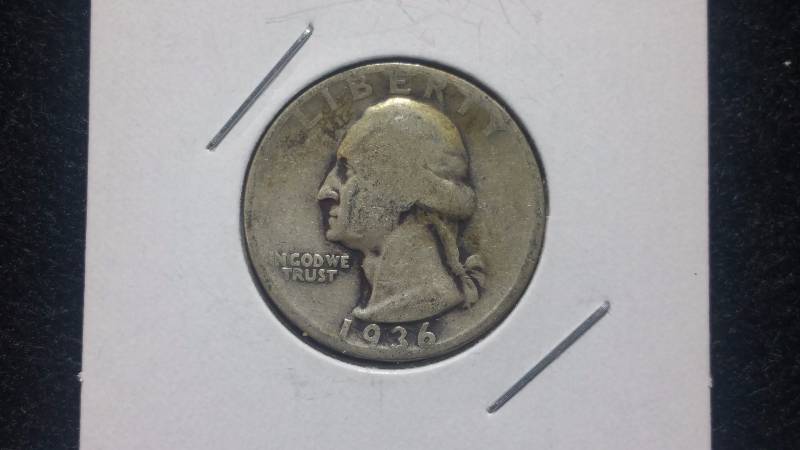 1936  Silver Washing Quarter  (2) Buffalo Nickels
