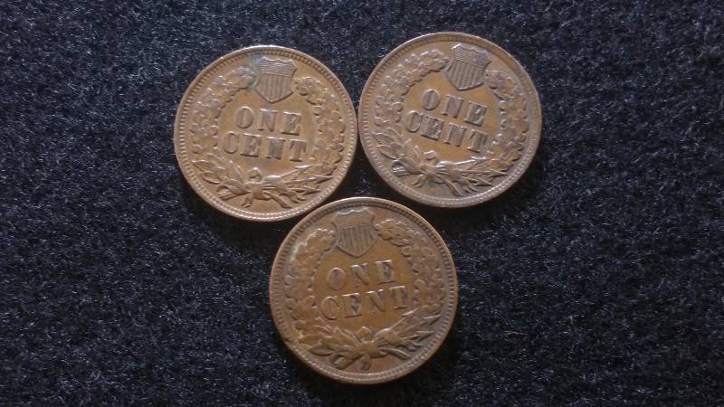 (3) Indian Head Cents