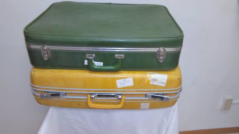 lot 8 image: Vintage Suitcases (2) Perfect for Bison Tailgating.
