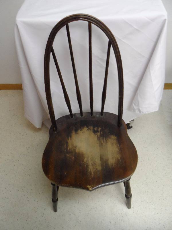 lot 22 image: Wooden Chair, spindles and rungs are firmly in place