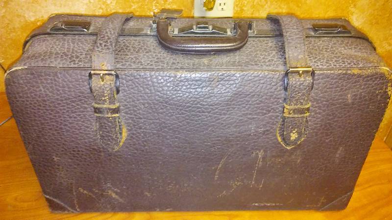 cowhide suitcase