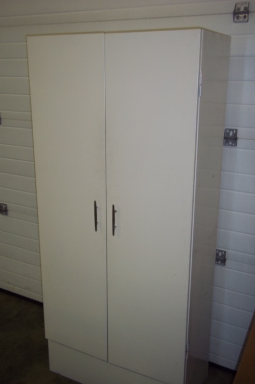 lot 36 image: Metal Storage Cabinet 30 Wide x 15 Deep X 66 Tall