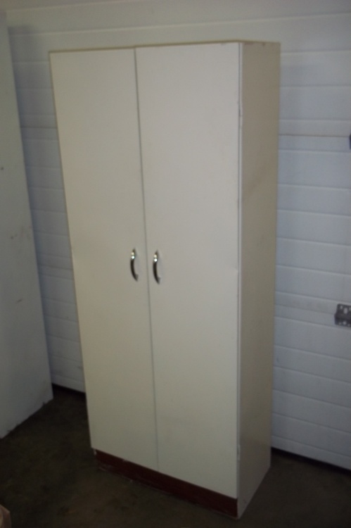 lot 37 image: Metal Storage Cabinet 24 Wide x 12 Deep X 60 Tall