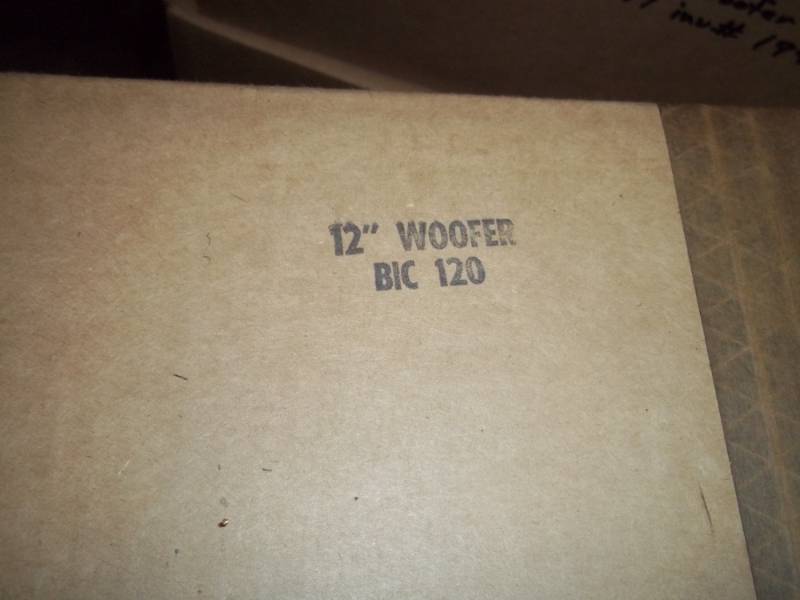 lot 57 image: 12 Woofer BIC 120 Sealed in box