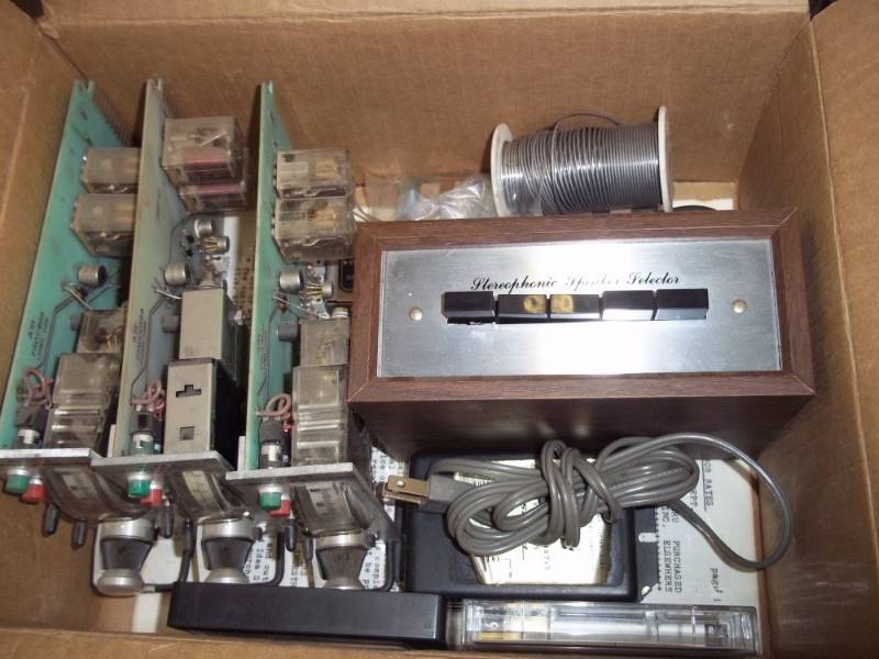 lot 71 image: Stereophonic Speaker Selector ASI Model 73GC400 set of 3 and Realistic Solid State Stereo Pre- Amplifier # 42-2930