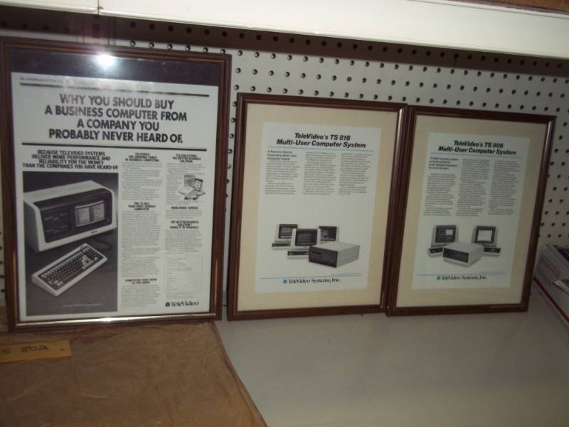 lot 92 image: Televideo System Framed Advertising