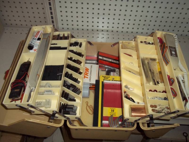 lot 95 image: Tool Case with B and K Dyna Scan Corporation DP-50, Production Devices Digital Logic Tester Model 95
