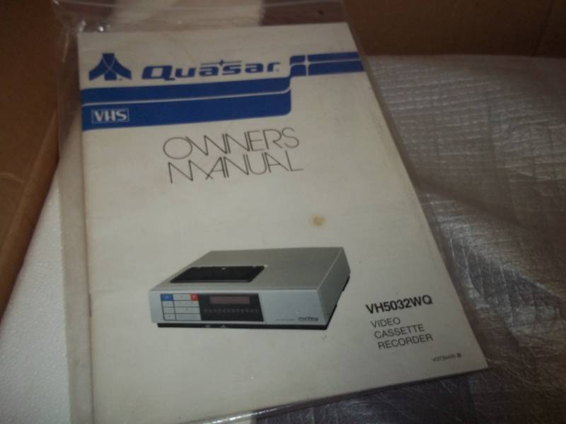 lot 102 image: Quasar VCR Model 5032WQ with owners manual