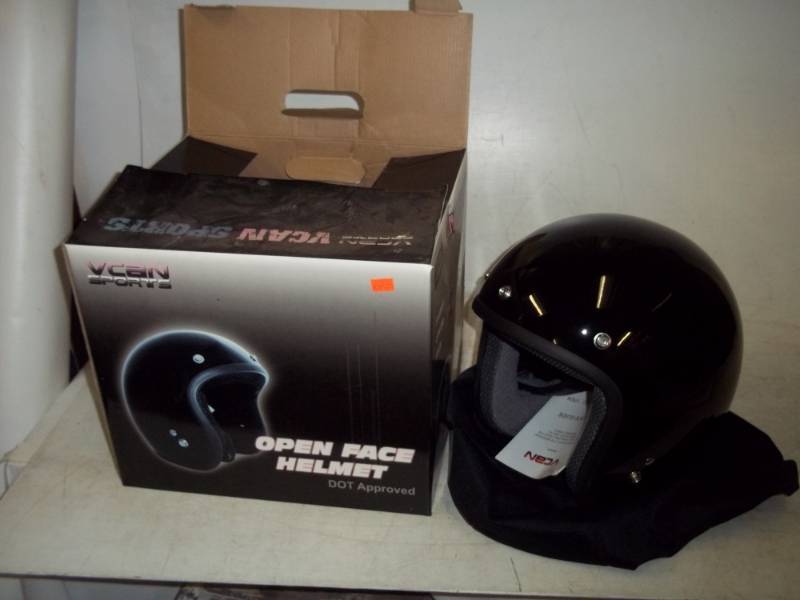 lot 141 image: Open Face helmet Size Large
