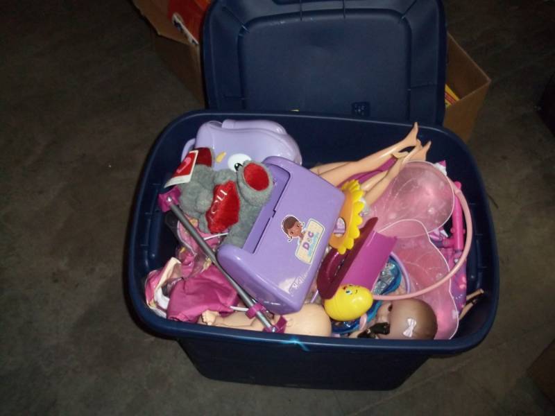 lot 158 image: Large Tote with Toys