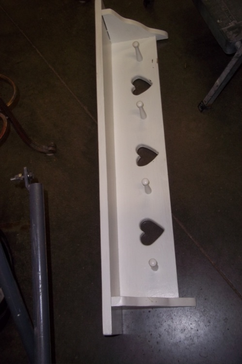 lot 240 image: 3 Heart Shelf and Coat rack