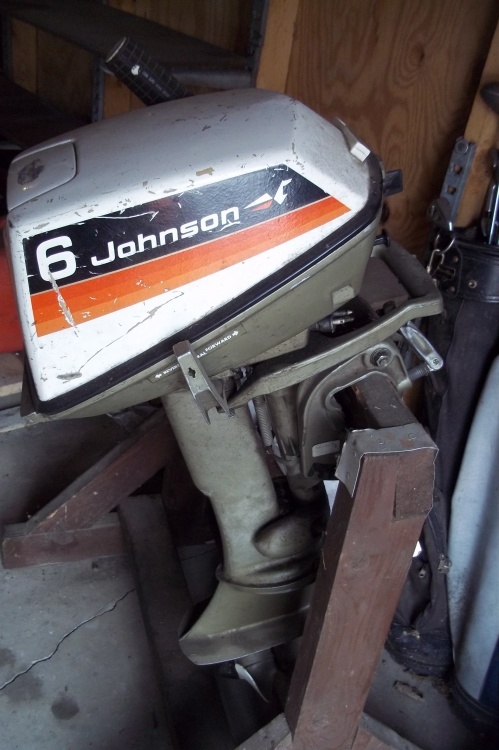 6 hp Johnson outboard motor stand not included | Advanced Sales Moving