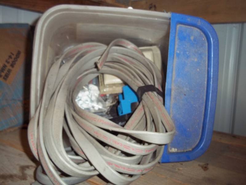 lot 188 image: Bucket of electrical wire and electrical parts