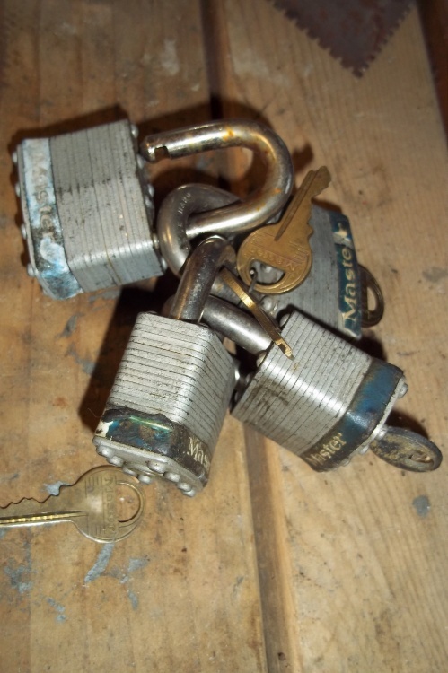 lot 217 image: Set of 4 paddle locks