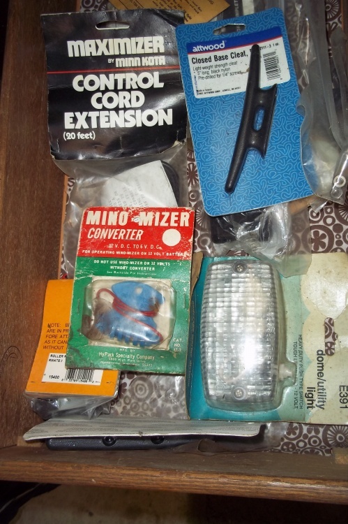 lot 222 image: Minn Kota control extension cord, cleats, etc