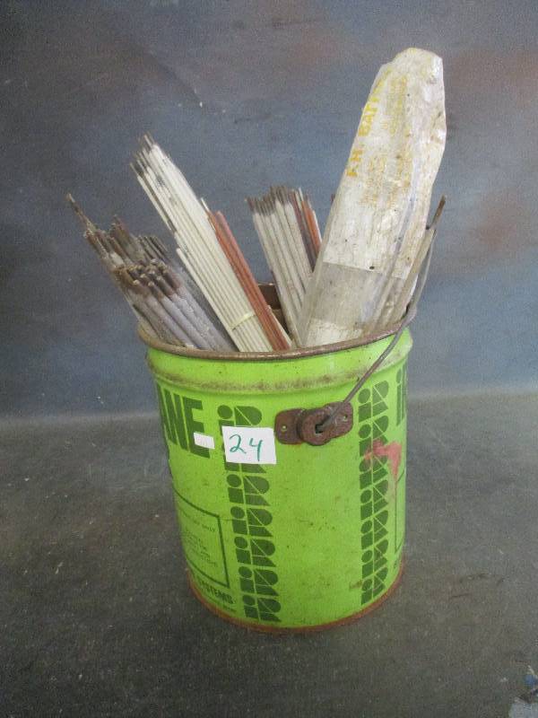 lot 24 image: Bucket of Welding Rods