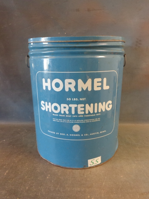 lot 55 image: Hormel Shortening Can