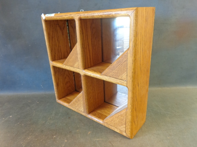 lot 56 image: Solid Oak shadow Box
