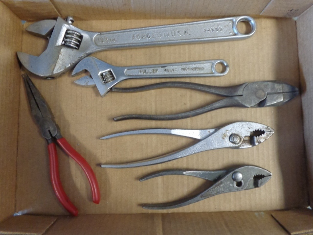 lot 102 image: Adjustable Crescent Wrenches and Pliers
