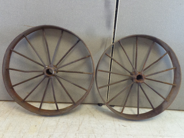 lot 119 image: Antique Steel Wheels