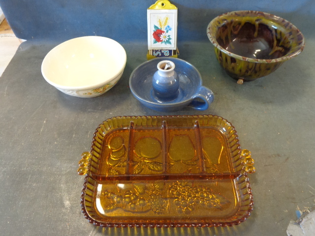 lot 144 image: Bowls, Glass Tray, and Match Box