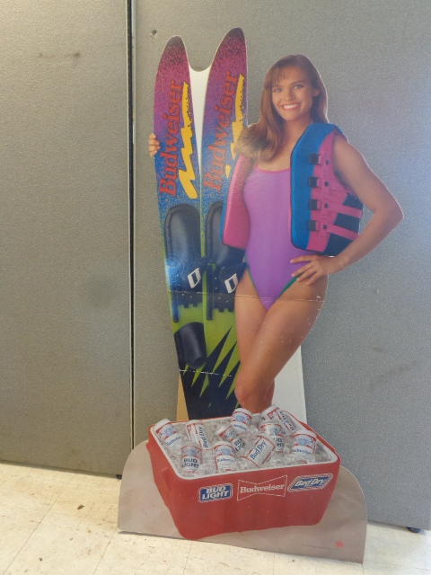 lot 156 image: Budweiser Cardboard Advertisment