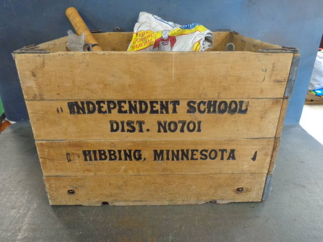 lot 183 image: Wood Crate and Grilling Items