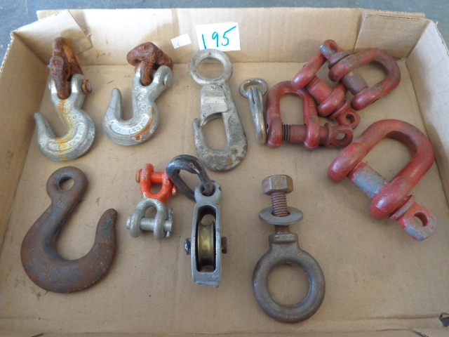 lot 195 image: Clevises, Hooks, Pulley and more