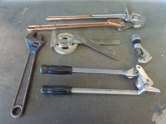 lot 196 image: Tube Benders, Tube Cutter and Adjustable Wrench