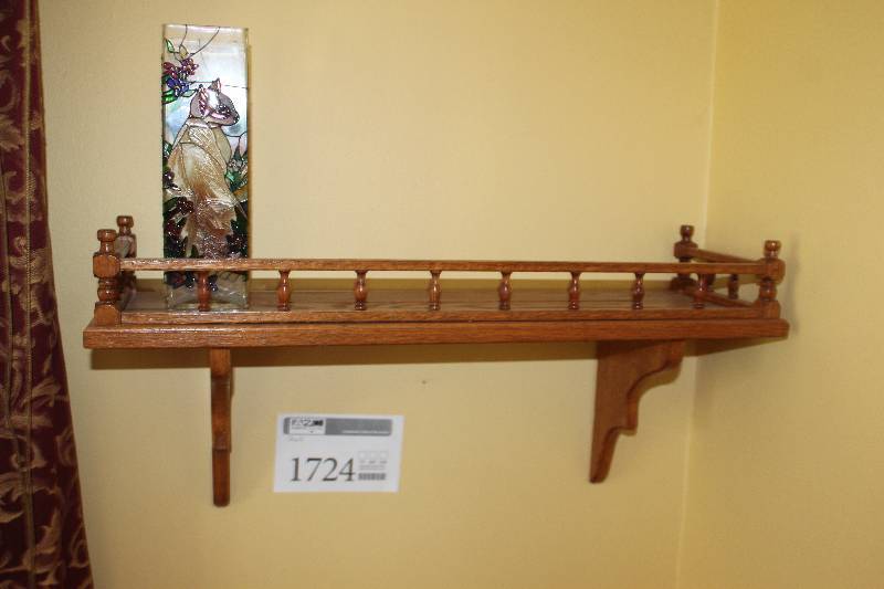 lot 1724 image: Decorative Wood Shelf