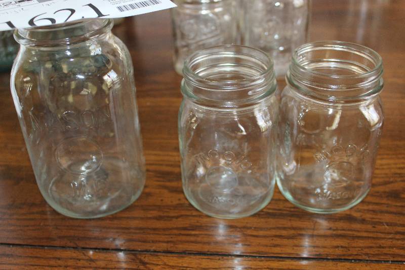 lot 1621 image: Lot of (3) Magic Mason Glass Jars