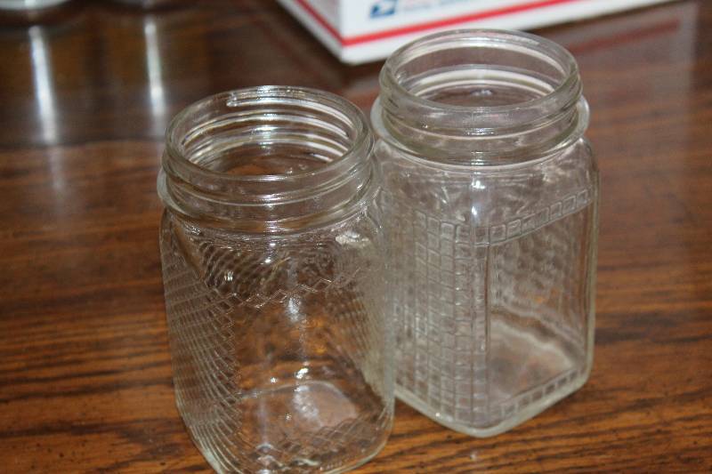 lot 1616 image: Lot of (2) 1960s Vintage Preserve Glass Jars