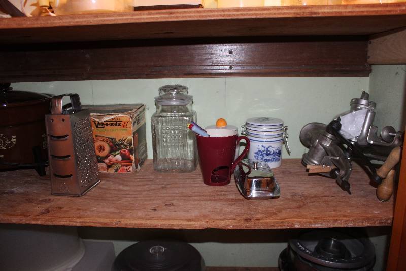 lot 1696 image: Kitchenware Includes Mixer Parts, Graters, Candy Jars, And More